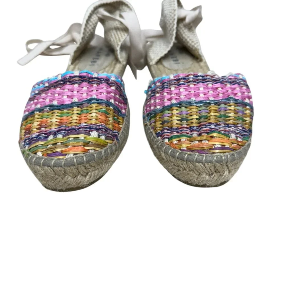 Manebi Yute Tie Raffia Espadrille Women's Sandals size 7.5